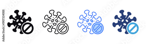 Virus Blocker icon sheet multiple style collection