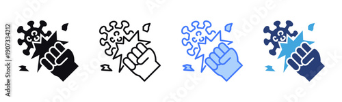 Infection Fighter icon sheet multiple style collection