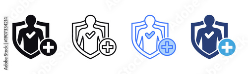 Healthy Defense icon sheet multiple style collection