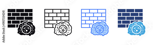 Barrier Protection icon sheet multiple style collection