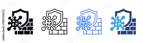 Viral Defense icon sheet multiple style collection