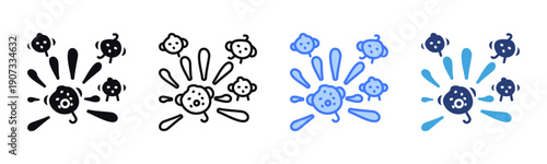 Cytokine Signal icon sheet multiple style collection