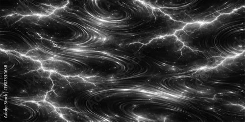 Seamless blue fractal background with abstract dark waves and electric liquid motion patterns featuring digital light energy and lightning space textures for a powerful wallpaper design