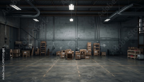 Warehouses Are Filled With Cardboard Boxes During Daytime