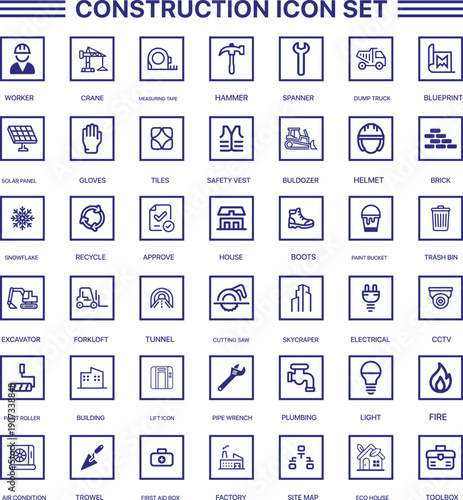 New Construction Icon Set for business