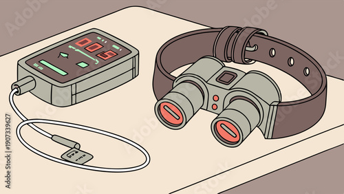 Advanced Night Vision Goggles and Digital Counter Device for Security Surveillance and Scientific Research Setup