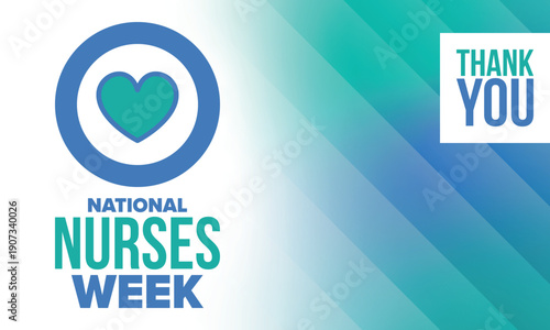 National Nurses Week. Thank you nurses. Medical and health care concept. Fighters against viruses and diseases. In honour of the doctors. Celebrated annual in United States. Vector illustration poster