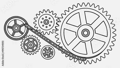 Precision Gear Mechanism System for Engineering Projects Web Design Development Success Motion Power Transmission