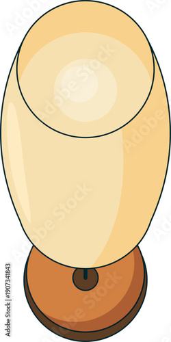 Bedside lamp isometric icon. Nightstand bedroom light