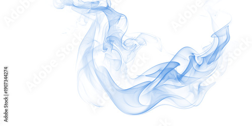 A mesmerizing swirl of blue smoke against a dark background