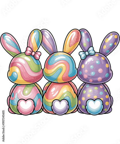 Cute Easter Bunnies, Easter Bunny PNG