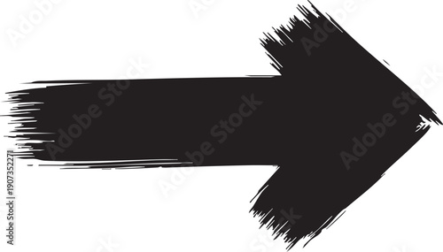 Black brush stroke arrow pointing right 1