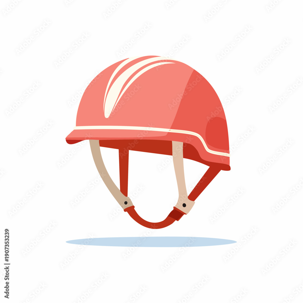 Fototapeta premium Salmon Pink Safety Helmet Protective Gear for Sporty Activities
