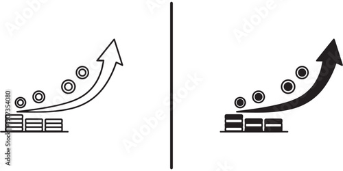 1Business Growth Outline Icon