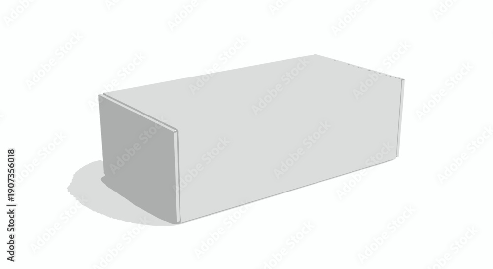 Naklejka premium White cardboard box on white background