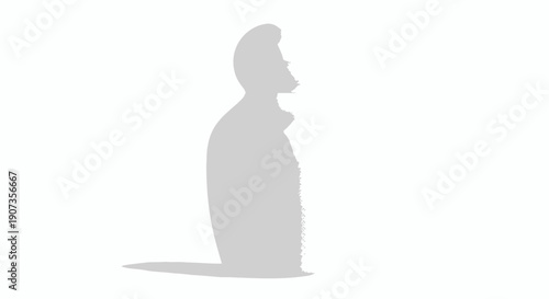 White cosmetic bottle with round cap on white background