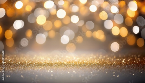 Wallpaper Mural Christmas Background Gold And Silver Lights Torontodigital.ca