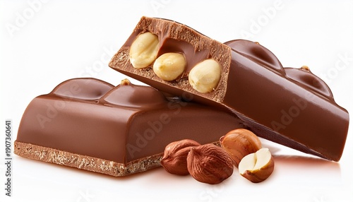 Wallpaper Mural Chocolate Bars With Peanuts Isolated On A Transparent Background Torontodigital.ca