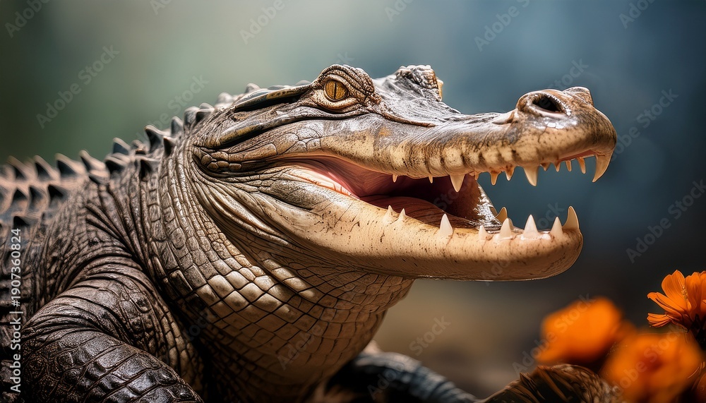 Fototapeta premium Alligator Se Dorlotant