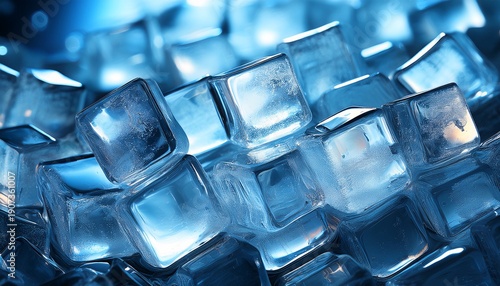 Wallpaper Mural Ice Cubes Background Abstract Design With Glowing Edges For Creative Projects Torontodigital.ca