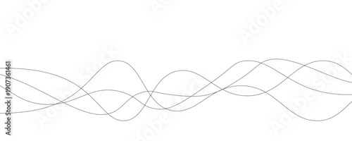 Abstract wave element for design. Digital frequency track equalizer. Stylized line art background. Vector illustration. Wave lines created using blend tool. Curved wavy line, smooth stripe in eps 10.