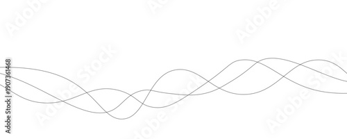 Abstract wave element for design. Digital frequency track equalizer. Stylized line art background. Vector illustration. Wave lines created using blend tool. Curved wavy line, smooth stripe in eps 10.