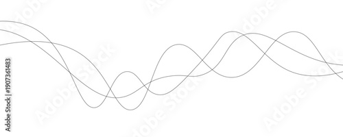 Abstract wave element for design. Digital frequency track equalizer. Stylized line art background. Vector illustration. Wave lines created using blend tool. Curved wavy line, smooth stripe in eps 10.