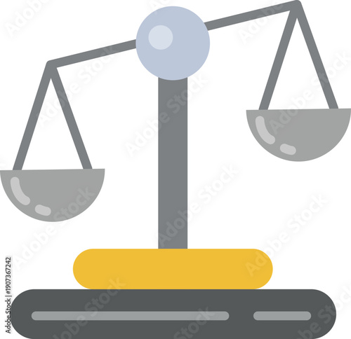 Imbalance symbol. Scales color icon. Justice sign