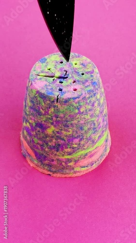 
Very Satisfying and Relaxing Kinetic Sand ASMR video. Cutting anti stress macro close up colorful Kinetic Sand with a Knife. ASMR sounds.
