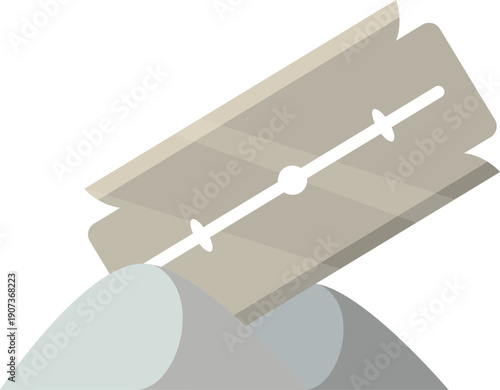 Cocaine pile with razor blade. Deadly drug addiction