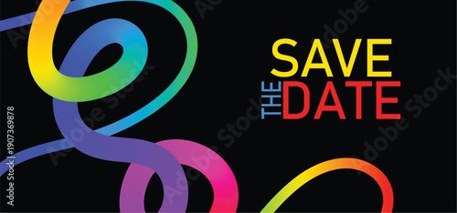 Save the date banner. Can be used for business, marketing and advertising. logo graphic design of event summit made for Technology and upcoming events.
