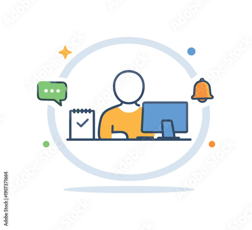 Peripheral awareness and low level monitoring in professional environments where attention is distributed without fixation, a soft peripheral ring surrounding a