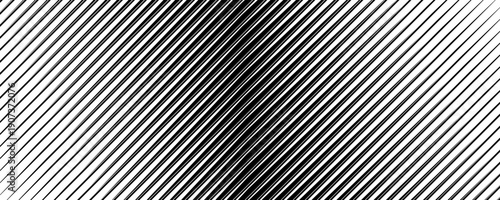 Thin slash line seamless pattern. Repeated fine diagonal lines background. Pinstripe wallpaper. Black and white tilted slanted strip backdrop. Repeating oblique linear texture overlay
