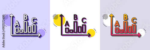 Survey results line icon. Halftone dotted pattern. Gradient icon with grain shadow. Best answer sign. Business stats symbol. Line survey results icon. Various designs. Vector