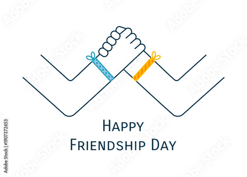 Two hands clasped in homie handshake, isolated on transparent. Line vector illustration, editable stroke. Friendship day design element, clip art. Friends, teamwork, partnership, community concept