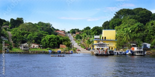 Oriximina city along the Trombetas River, Para State, Brazil