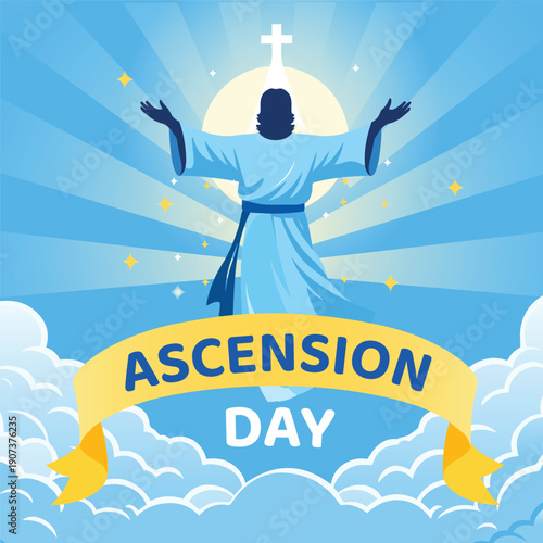ascension day illustration post design