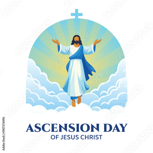 ascension day illustration post design