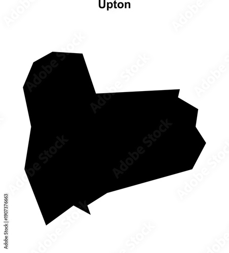 Upton (England) blank outline map