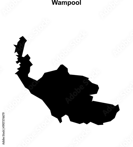 Wampool (England) blank outline map