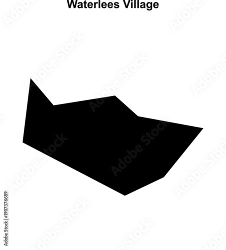 Waterlees Village (England) blank outline map