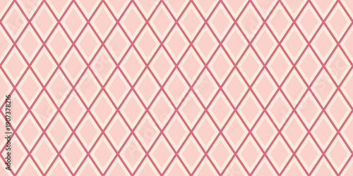 Trendy modern geometrical stripes and diamonds vector background. Soft and pastel seamless pattern