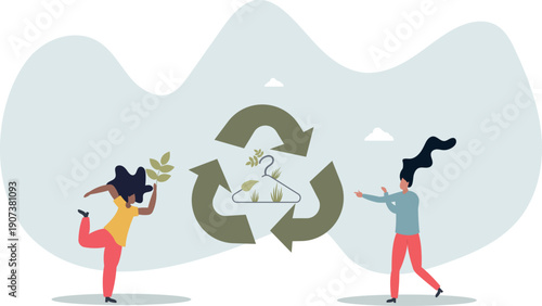 Slow fashion and sustainable, nature friendly clothing.person's life situation and his activities.