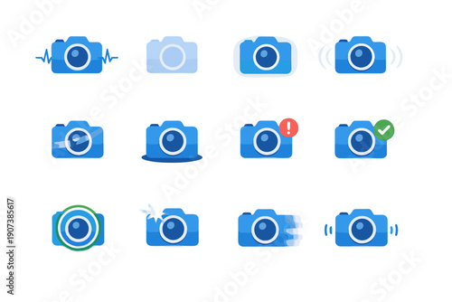 Icons icon ui camera active vector transition flash sweep attention shadow animation