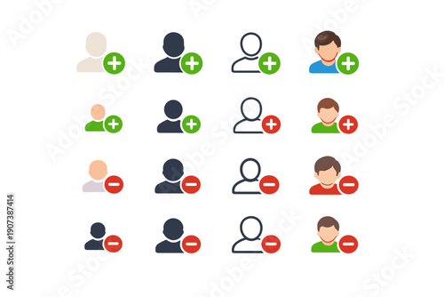 Theme simple abstract vector unfollow variant follow style generation icon detailed image