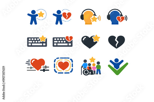 Generation vector reader image focus icon high motion screen button unfavorite simple