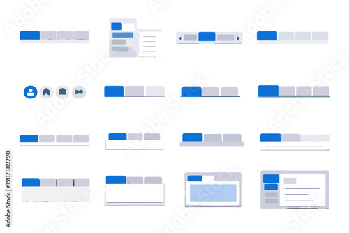 Image modal simple scrollable icon abstract generation fixed vector tabs layout style