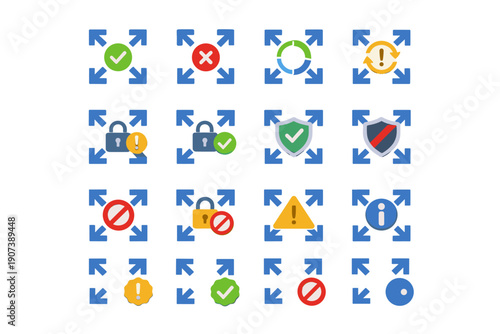 Permission icon image state retry simple vector granted generation fullscreen progress required