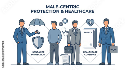 Businessman with protection and healthcare.