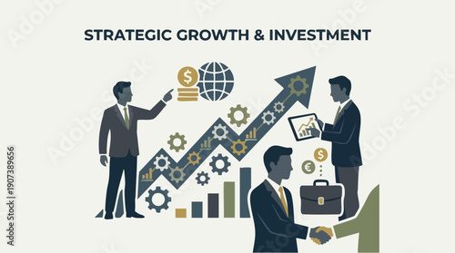 Businessmen Discussing Growth Investment Strategy.